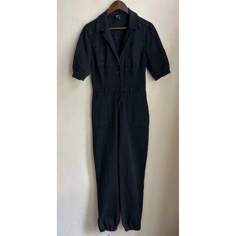 Paige Mayslie Jumpsuit 4 Black Utility Soft Grunge Minimalist Button‎ Streetwear